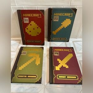 Minecraft Handbook Set of 4 - Redstone, Construction, Essential, and Combat